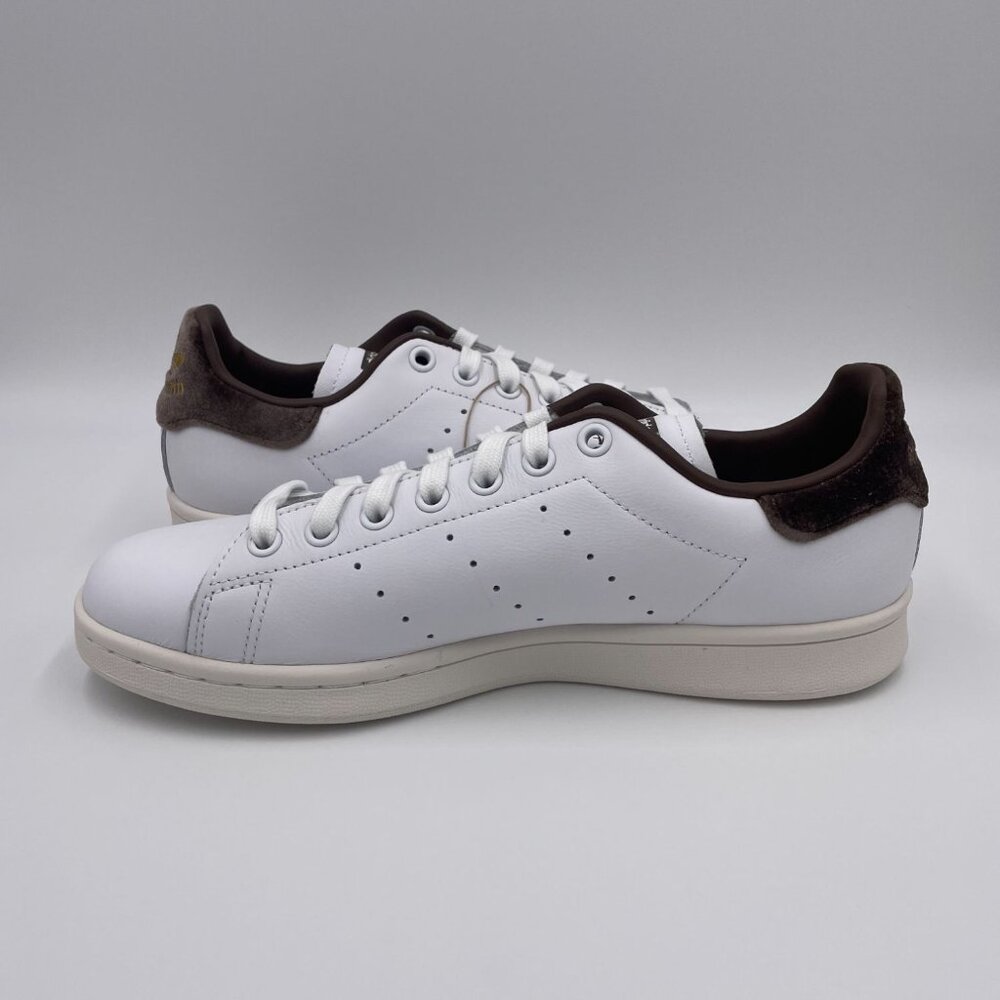 adidas Stan Smith White / Brown Women's Shoes - Picture 2 of 8